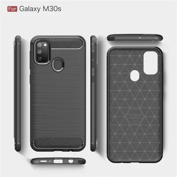 Samsung Galaxy M30S M21 Case For Samsung M30S M21 Bufera Mīksto Oglekļa Šķiedras Telefonu Gadījumā Samsung Galaxy M21 Segtu 6.4