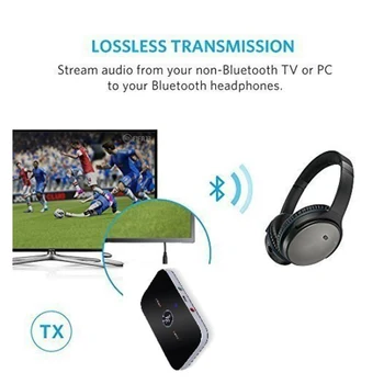 Uzlabot B6 Bluetooth 4.0 Raidītājs Uztvērējs Bezvadu Audio Adapteri PC TV Austiņu Auto Mūzikas Bezvadu Adapteris 3,5 mm AUX