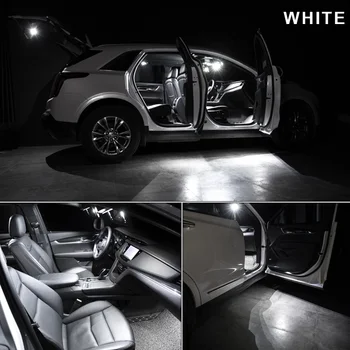 7pcs Balta Auto LED Spuldzes Interjera Pakete Komplekts 2016-2019 Nissan Titan XD Kartes Dome Bagāžnieka Durvis Licences Plāksnes Gaismas Indikators