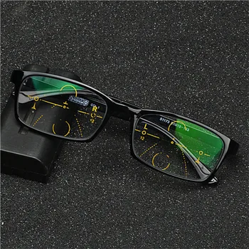 Pārejas Saulesbrilles Photochromic Lasīšanas Brilles Progresējoša Multifokāla Lasīšanas Brilles Vīriešiem Saprātīga Divējāda lietojuma NX