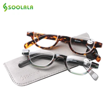 SOOLALA Daļēji bez apmales Mazo Lasīšanas Brilles Sievietēm Presbyopic Brilles lasīšanai Lasītāji Brilles +1.0 1.5 2.0 2.5 3.0 3.5 4.0