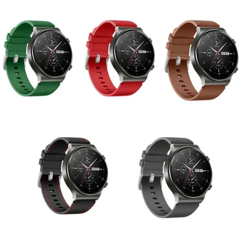 22mm Īstas ādas Siksna Smartwatch Rezerves Daļas Rokas Joslā Watchband Par Huawei Skatīties GT2 Pro Smart Aproce Piederumi