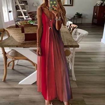 Wepbel 2020. Gada Vasaras Sieviešu Kleitas Ilgi Krāsains Siksna Ziedu Printed Kleita Plus Lieluma Piedurknēm Maxi Kleita Gadījuma Sieviešu Apģērbs