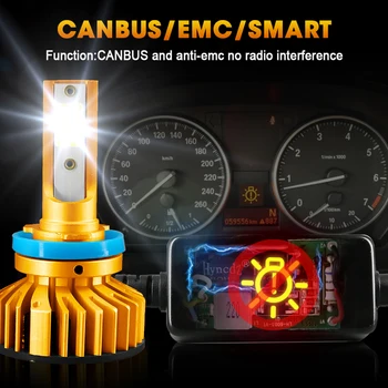 Hlxg 2GAB Mini H7 led Canbus Komplekts Dekoderi Anti EMS Nr. Raustās Auto Auto Lukturi 50W 10000LM 6000K 12V Led Spuldzes, Automašīnu Lampas