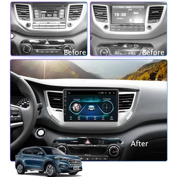 2.5 D 9 collu ekrāns, Android 8.1 AUTO gps Navigācija Radio Hyundai Tucson, IX35 2016 2017 2018 Auto multivides video Atskaņotājs