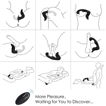 Tālvadības pults Prostatas Massager USB Uzlādes Strapon Vīriešiem Anālais Vibrators Seksa Rotaļlietas Vīriešiem/Sievietēm Anālais Sveces Produkti