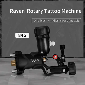 Raven Rotācijas Tetovējums Mašīna One Touch Hit Regulētājs Direct Drive Spēcīgs Tetovējums Mašīna