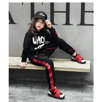 Pavasara Korejas Modes Bērniem Sporta Drēbes Zēniem Un Meitenēm Hip Hop Streetwear Pelēkā Vārna Jaka, Bikses Divus Gabalus Apģērbu Komplekts