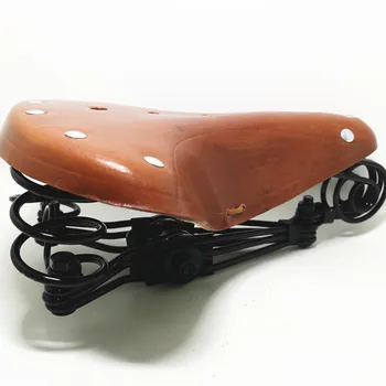 G10 pātagot seglu Vintage zilonis pavasara īstas ādas atsperu sēdeklis vecā stila velosipēdu seglu īstas ādas seglu