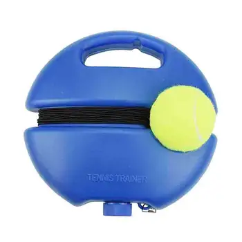 Tenisa rakete vienspēlēs mācību prakses bumbu atpakaļ pamata mācību līdzeklis, prakses bumbu atpakaļ treneris ar bumbu, Tenisa treneris