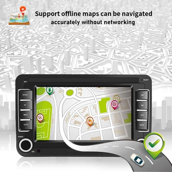 Podofo 2din auto radio Android 8.1 GPS Auto Multimedia Player Volkswagen 7