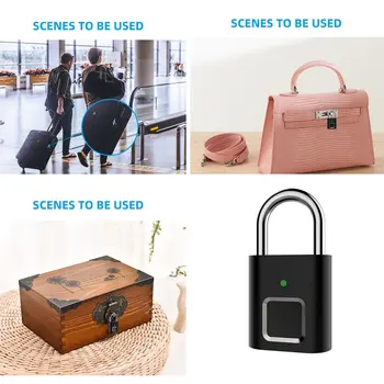 Biometriskā Atslēga Pusvadītāju Atslēga Smart Durvju slēdzenes, USB Uzlādējams piekaramo atslēgu, Durvju Elektronisko Bloķēšanas Viedo Mājas Keyless Bloķēšana