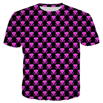 Vasaras Vīriešu T-krekls Dimanta/Dinozauru 3D Drukas T Plue Lieluma Sievietēm Vīriešiem Harajuku T Krekls ar Īsām Piedurknēm Streetwear Džemperi, Topi