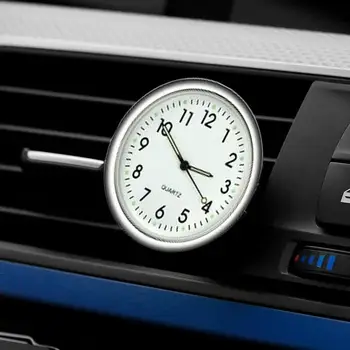 Auto Pulkstenis Gaismas Mini Automobiļi, Iekšējā Stick-On Digital Watch Mehānika, Kvarca Pulksteņi Automobiļu Veidošanas Piederumi Dāvanas