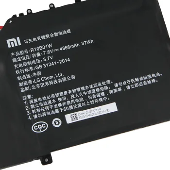 Sākotnējā Klēpjdatoru Akumulatoru R10B01W Par Xiaomi Mi Gaisa 12.5 collu Klēpjdators 161201-01 161201-AA Autentisks Rezerves Akumulatoru 3620mAh