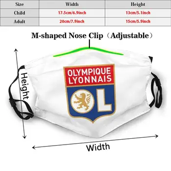 Olympique-Liona Euro Līgas Atkārtoti Pm2.5 Filtru Sejas Maska Francijas Futbola Euro Futbola Līgas