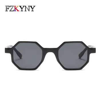 FZKYNY Modes Daudzstūru Saulesbrilles Sievietēm, Vīriešiem Pop Zīmolu, Dizaineru, Vintage Mazo Kadru Laukumā Saulesbrilles Jūras Lēcas, Brilles