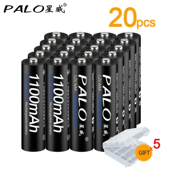 20pcs PALO 1,2 v NIMH AAA Baterijas 3A AAA 1100MAH Uzlādējamā Baterija aaa ni-mh baterijas, akumulators rechargea lukturīšu rotaļlietas