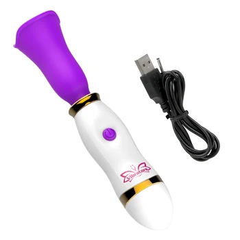 Silikona Vibratori Sievieti Dzelksnis Klitoru Laiza Stimulators Mēles Laiza Vibrators Seksa Rotaļlietu 12 Ātrums AV Stick USB Maksas