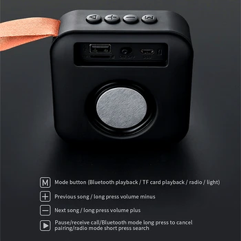 Portatīvā Bluetooth Skaļruni, Mini Bezvadu Skaļruni Skaņas Sistēma 10W Stereo Surround Mūzikas Āra Skaļruņu Atbalsts FM TF Kartes
