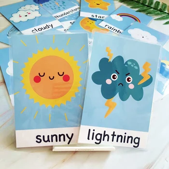15pcs/Set Flashcards Laika angļu Pirmsskolas Montessori Izglītības mācies angļu Vārdu Kartītes, Rotaļlietas Bērniem, mācības angļu valodā