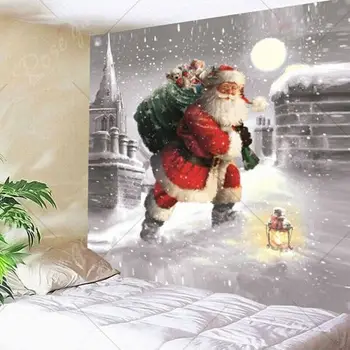 Ziemassvētku Mājas dekoru Santa Claus Hot Xmas Mākslas Mājas Sienas Karājas Gobelēns Sienas Rotājums Ziemassvētku Sienas Dekori Laukumā Gobelēns