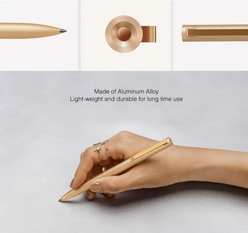 Sākotnējā Xiaomi Metāla zīmju Pildspalvas Mi pildspalvas Lodīšu pildspalvas PREMEC Gluda Šveice Piepildīt 0.5 mm Japāna Melna Zila Tinte Parakstīšanas Pildspalvas